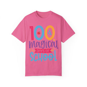 100 Magical Days Of School Unisex Garment-Dyed T-shirt