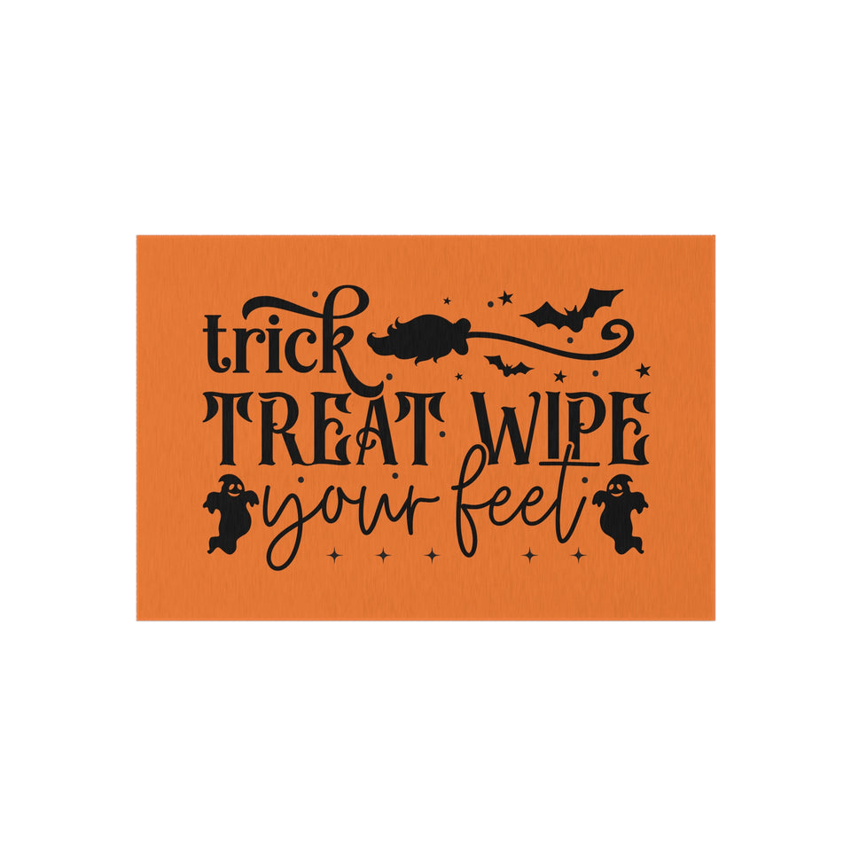 Trick Or Treat Wipe Your Feet Outdoor Rug