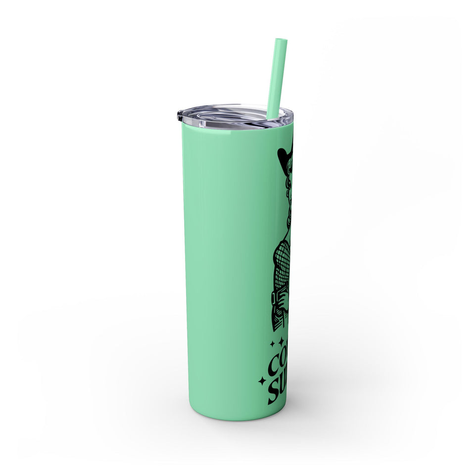 Hot Cowgirl Summer Skinny Tumbler with Straw, 20oz