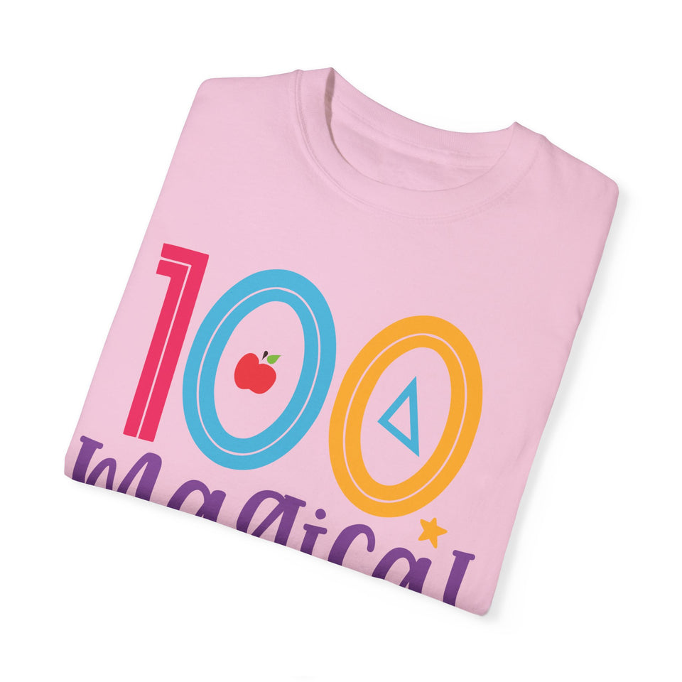 100 Magical Days Of School Unisex Garment-Dyed T-shirt