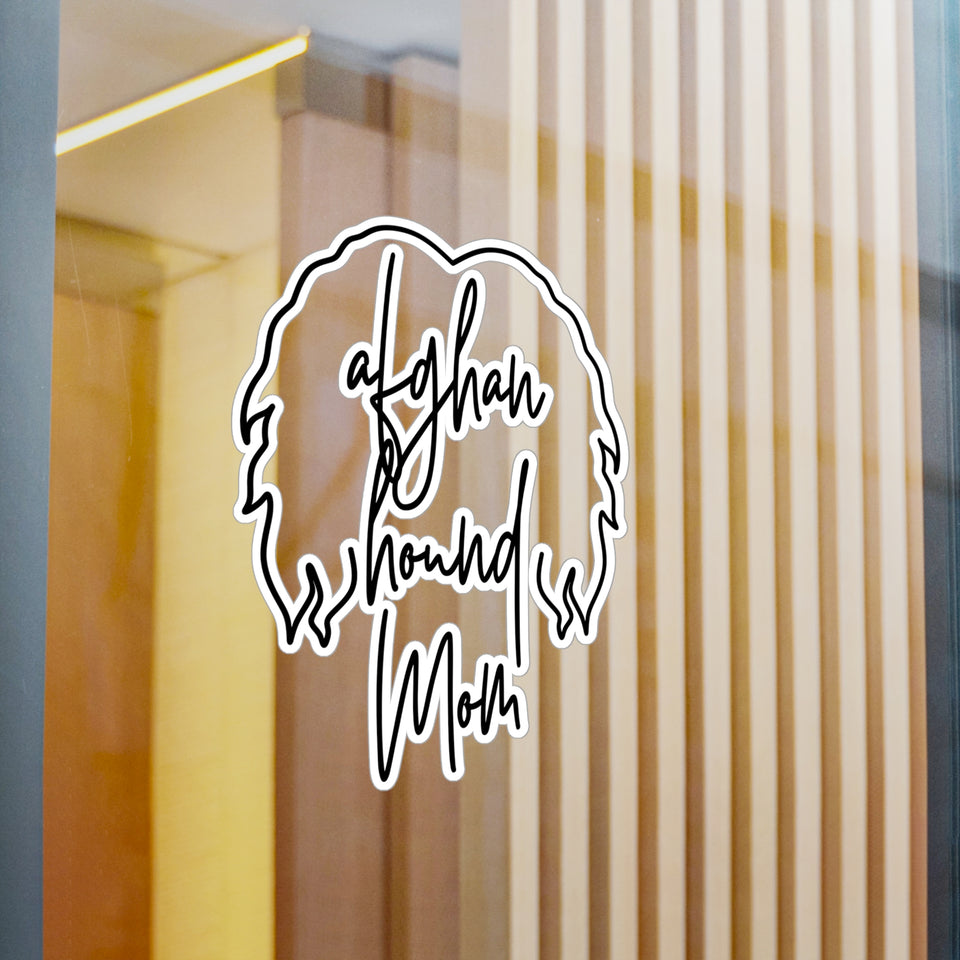 Afghan Hound Mom Kiss-Cut Vinyl Decals - Stylish Dog Lover Stickers
