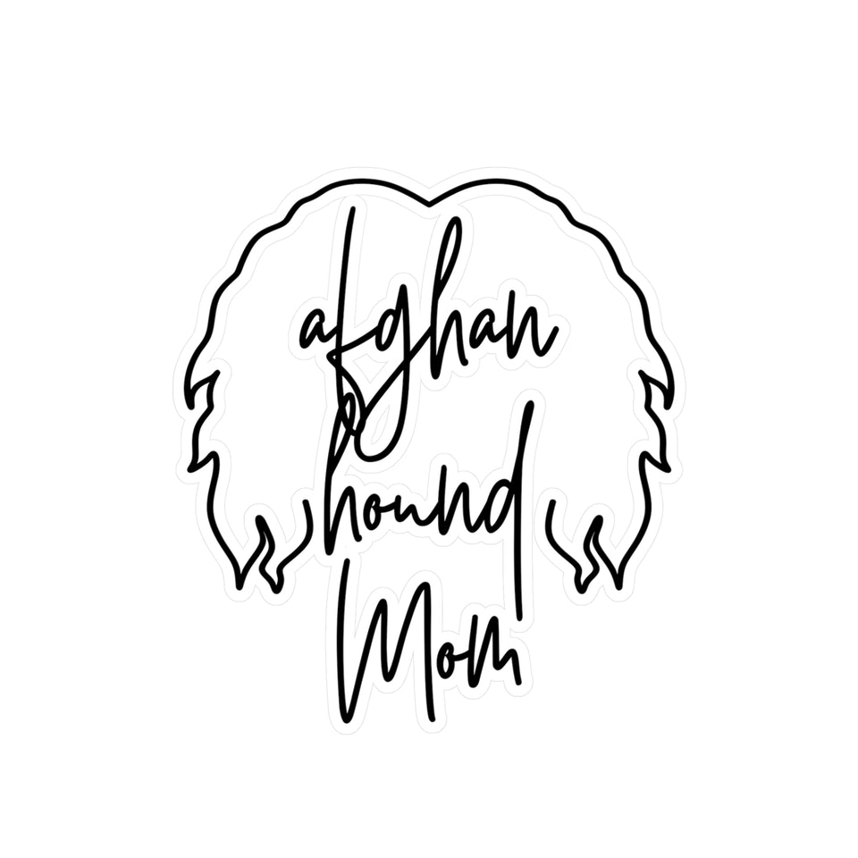 Afghan Hound Mom Kiss-Cut Vinyl Decals - Stylish Dog Lover Stickers
