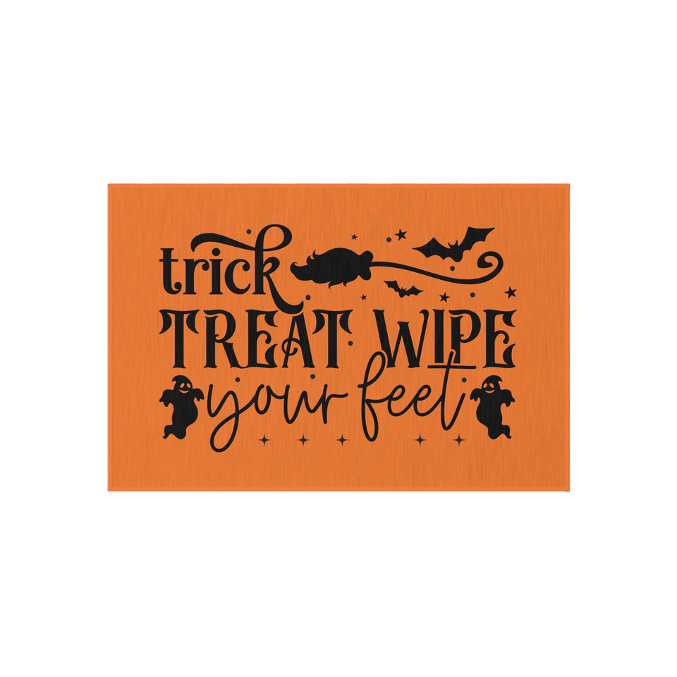 Trick Or Treat Wipe Your Feet Outdoor Rug