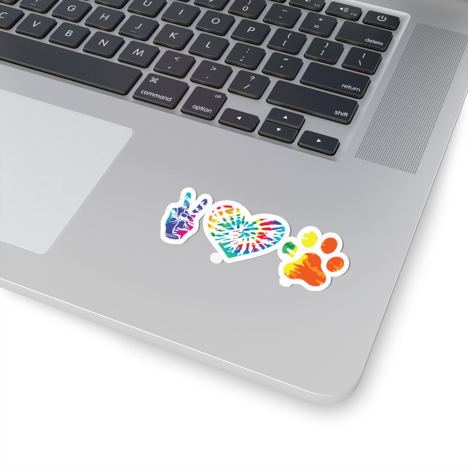 Peace Love Dogs Kiss-Cut Stickers