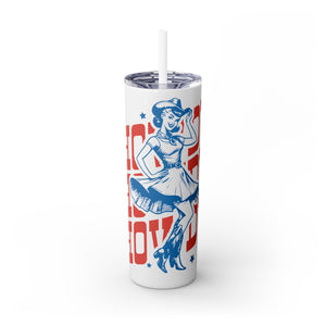 Howdy Cowgirl Skinny Tumbler with Straw, 20oz