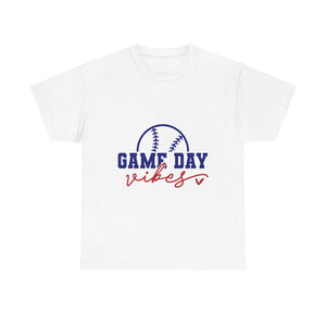 Game Day Vibes Baseball Unisex Heavy Cotton Tee