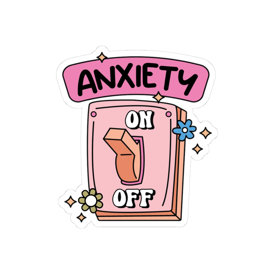 Anxiety On Off Kiss-Cut Stickers