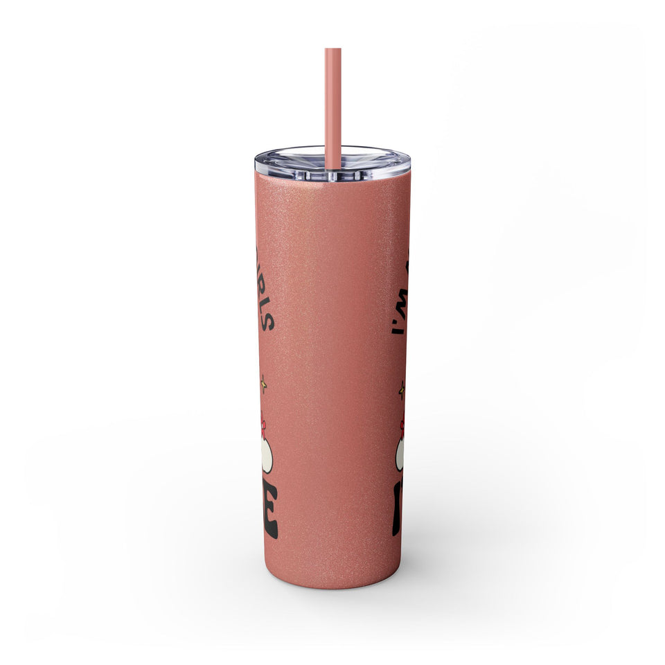 Im Not Like Other Girls, Im Worse Skinny Tumbler with Straw, 20oz
