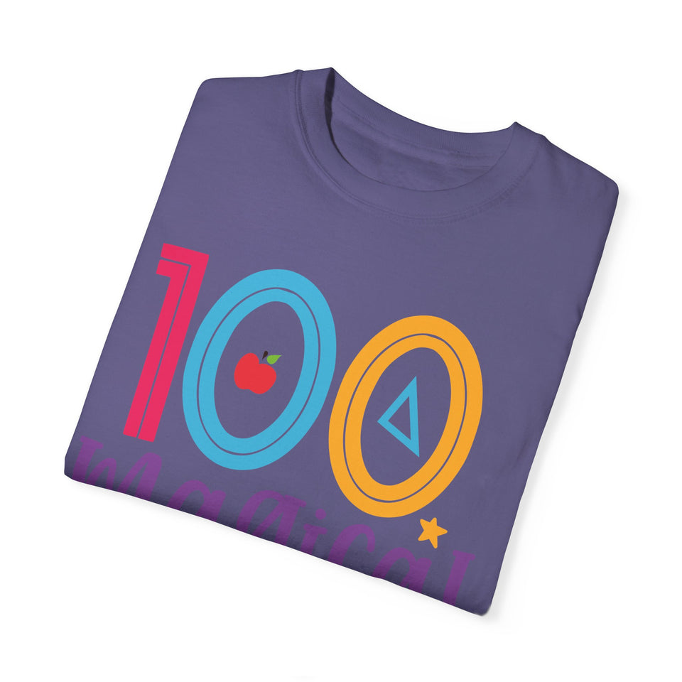 100 Magical Days Of School Unisex Garment-Dyed T-shirt