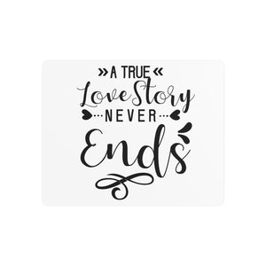 A True Love Story Never Ends Metal Art Sign