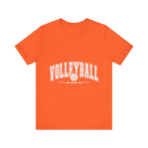 Volleyball Mama White Letters Unisex Jersey Short Sleeve Tee