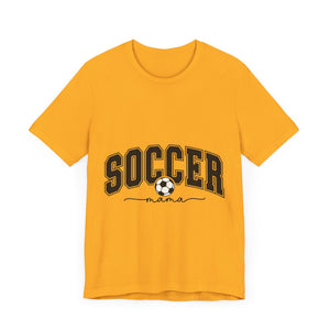 Soccer Mama With Black Letters Unisex Jersey Short Sleeve Tee