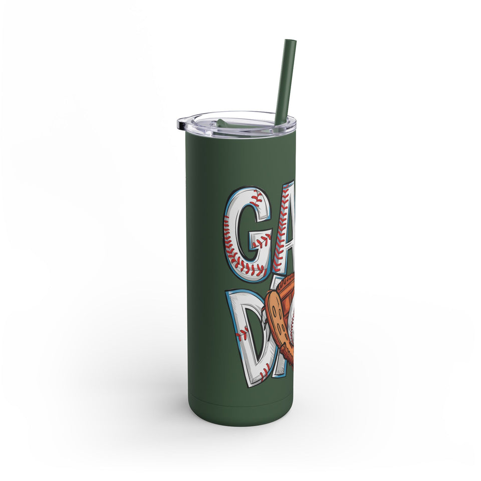 Game Day Tumbler - 20oz Matte Skinny Cup for Sports Fans