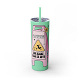Caution You May Fall In Love Skinny Tumbler with Straw, 20oz