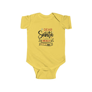 Dear Santa I Really Tried Infant Fine Jersey Bodysuit