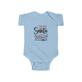 Dear Santa I Really Tried Infant Fine Jersey Bodysuit
