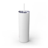 Caution You May Fall In Love Skinny Tumbler with Straw, 20oz