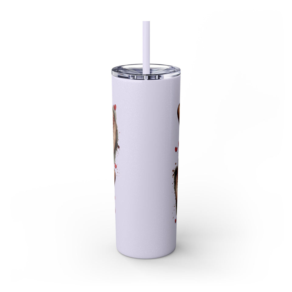 Baseball Love Skinny Tumbler with Straw - 20oz
