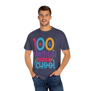100 Magical Days Of School Unisex Garment-Dyed T-shirt