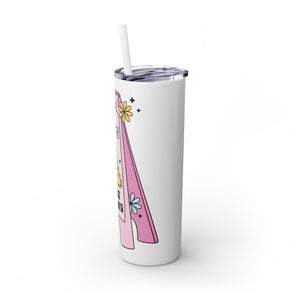 Caution You May Fall In Love Skinny Tumbler with Straw, 20oz