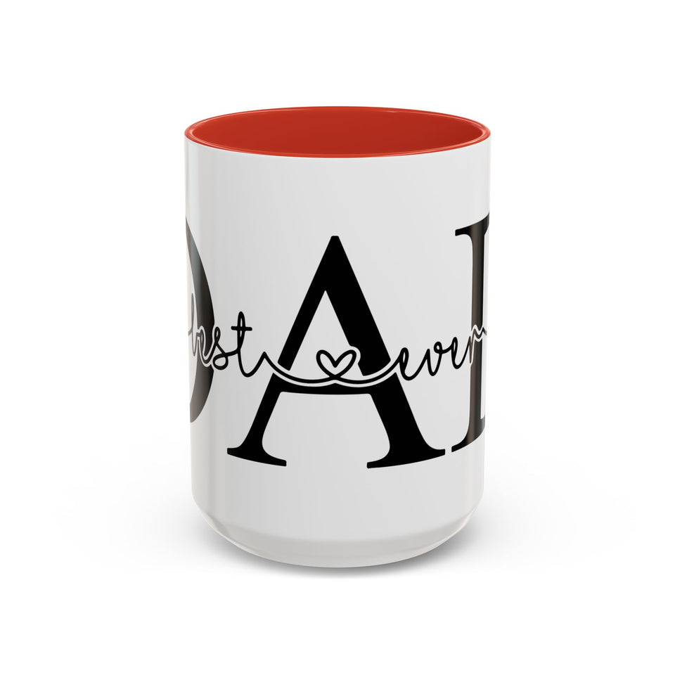 Best Dad Ever Accent Coffee Mug (11, 15oz)
