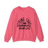 Living That Swimming Mom Life Unisex Heavy Blend™ Crewneck Sweatshirt