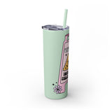 Caution You May Fall In Love Skinny Tumbler with Straw, 20oz