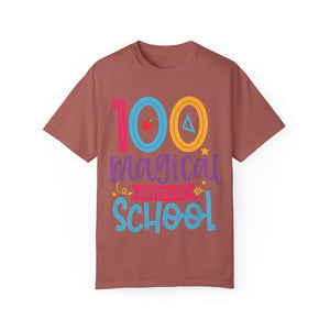 100 Magical Days Of School Unisex Garment-Dyed T-shirt