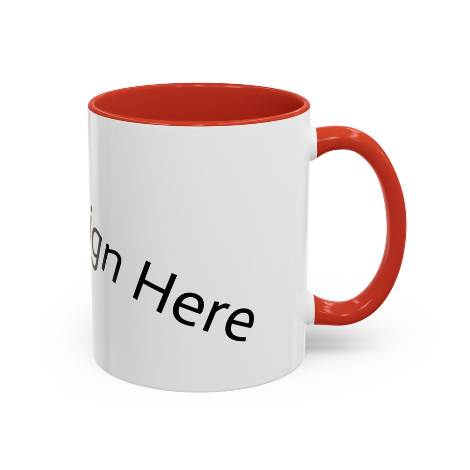 Personalized Accent Coffee Mug - Customizable Design for Home or Office
