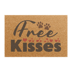 Doormat - Free Kisses Welcome Mat for Romantic Home Decor