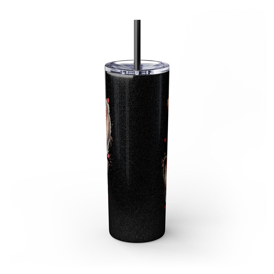 Baseball Love Skinny Tumbler with Straw - 20oz
